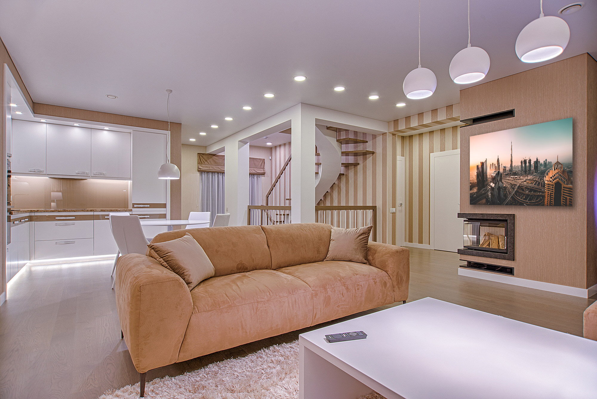 tablou canvas zgarie norii si autostrazile din dubai UNL 043 mockup tablou canvas zgarie norii si autostrazile din dubai UNL 043 mockup