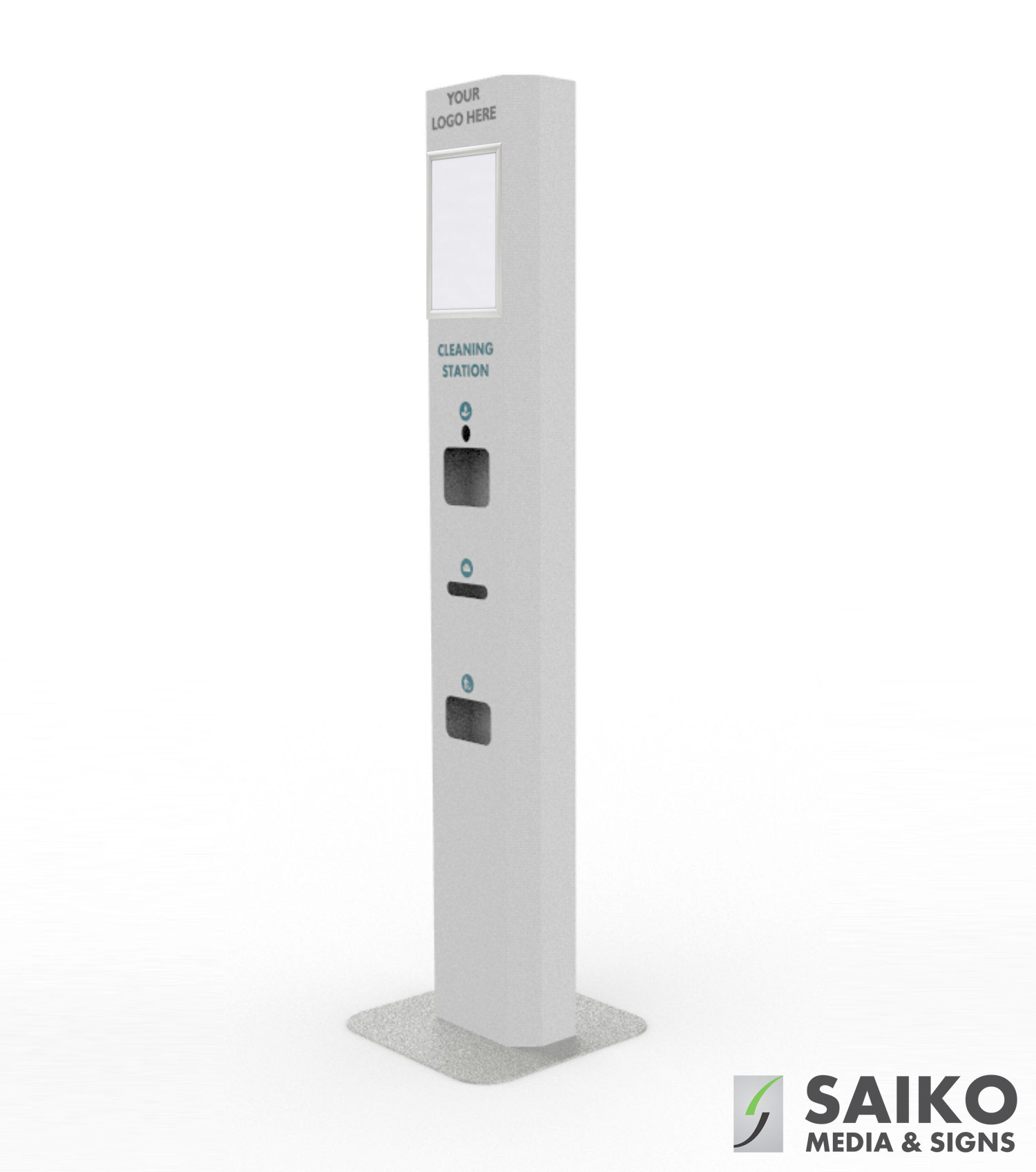 Statie de igienizare STANDARD perspectiva Statie de igienizare STANDARD perspectiva