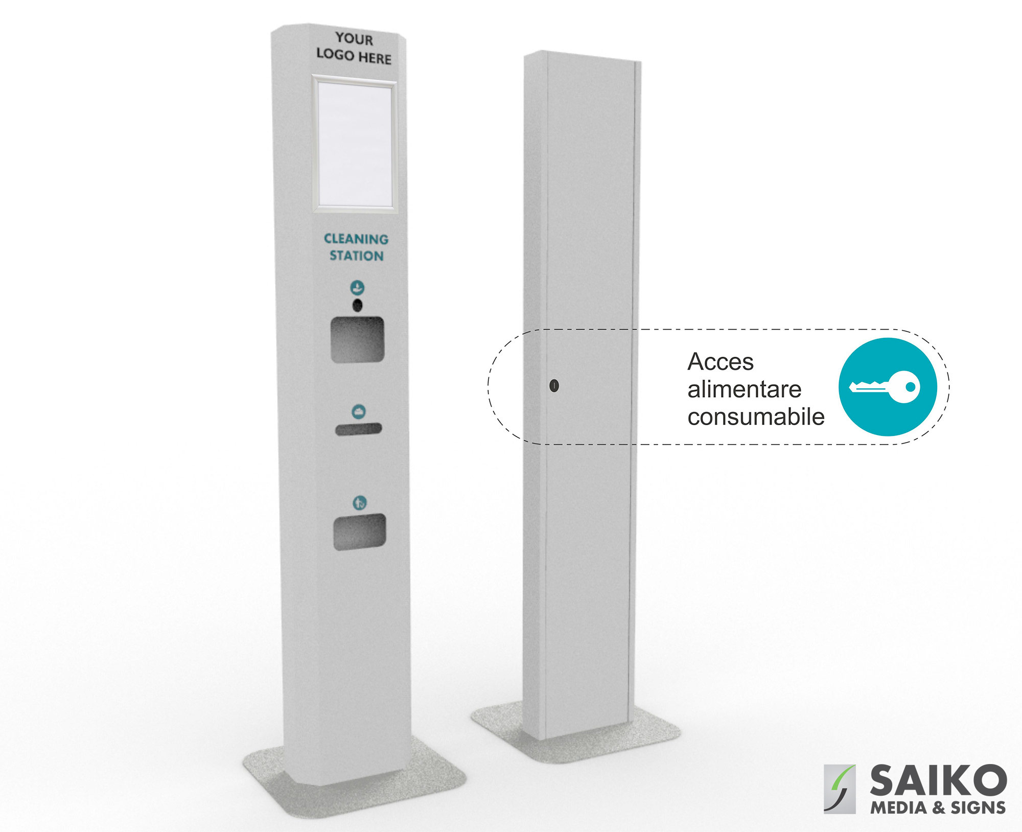 Statie de igienizare STANDARD usa acces interior Statie de igienizare STANDARD usa acces interior