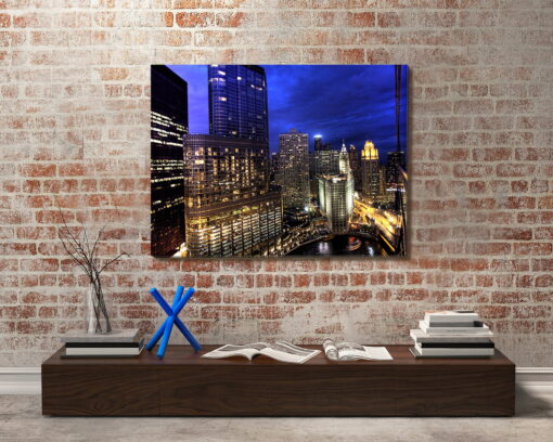 tablou canvas Chicago at night UNL 005 mockup 1