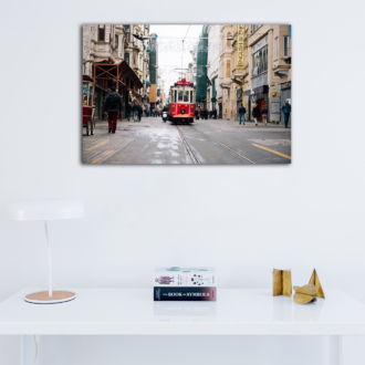 tablou canvas Istanbul nostalgic tramway TRL 001 mockup 1