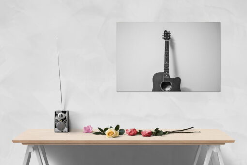 tablou canvas Lonely guitar LMU 013 mockup 2 1