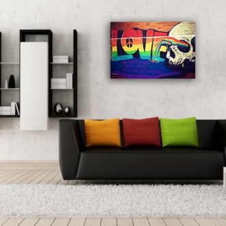 tablou canvas Rainbow Skull AGR 010 mockup 1