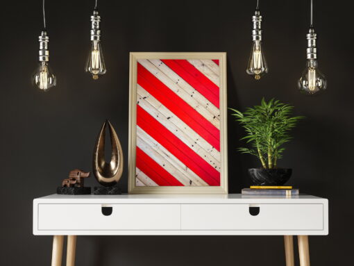 tablou canvas Red Stripes AWO 003 mockup 2 1