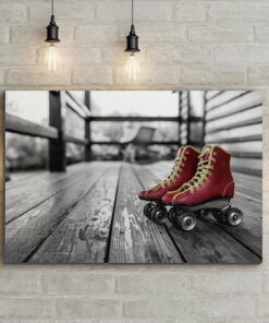 tablou canvas Vintage Roller Skates RSL 002 mockup 1