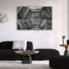 tablou canvas Wood Hexagron AWO 009 mockup 1