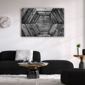 tablou canvas Wood Hexagron AWO 009 mockup 1