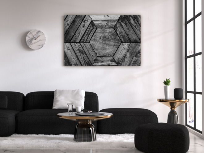 tablou canvas Wood Hexagron AWO 009 mockup 1