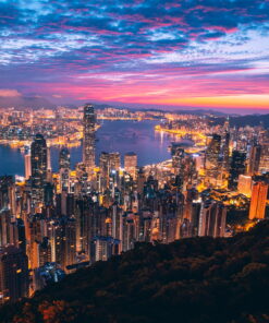 tablou canvas seara peste hong kong UNL 039 1