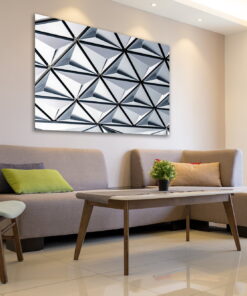 tablou canvas abstract alb negru ABWL 003 simulare