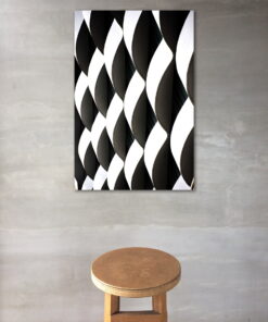 tablou canvas abstract alb negru ABWP 001 simulare2