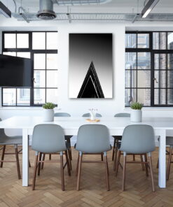 tablou canvas abstract alb negru ABWP 002 simulare