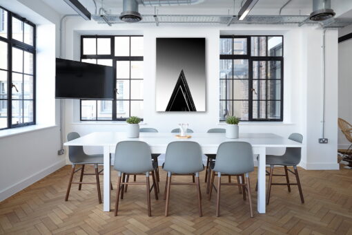tablou canvas abstract alb negru ABWP 002 simulare