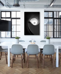 tablou canvas abstract alb negru ABWP 003 simulare