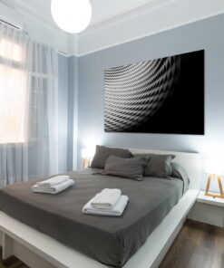 tablou canvas abstract alb negru ABWL 005 simulare2
