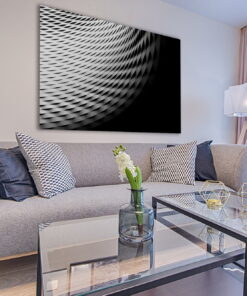tablou canvas abstract alb negru ABWL 005 simulare5