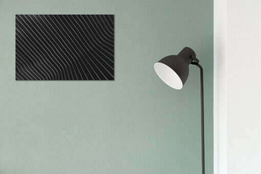 tablou canvas abstract alb negru ABWL 006 simulare