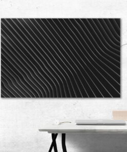 tablou canvas abstract alb negru ABWL 006 simulare3