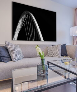tablou canvas abstract alb negru ABWL 008 simulare5