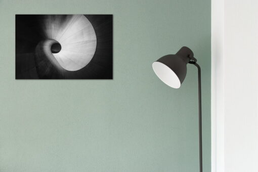 tablou canvas abstract alb negru ABWL 009 simulare