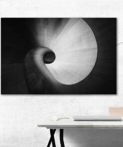 tablou canvas abstract alb negru ABWL 009 simulare3