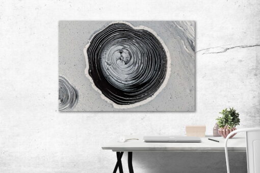 tablou canvas abstract alb negru ABWL 010 simulare3