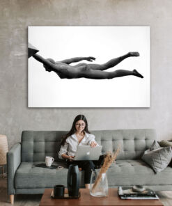 tablou canvas abstract alb negru ABWL 013 2