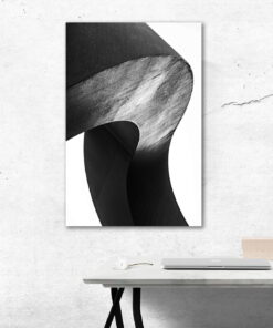 tablou canvas abstract alb negru ABWP 007 simulare2