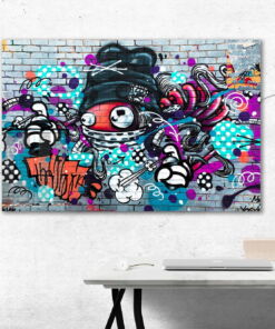 tablou canvas abstract graffiti AGRL 005 simulare3