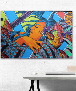 tablou canvas abstract graffiti AGRL 009 simulare3